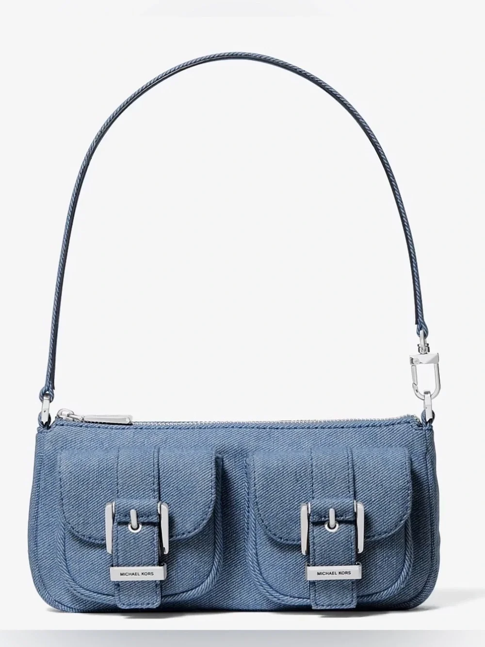 MICHAEL KORS Zoe Small Denim Pochette NWT - Picture 2 of 5